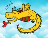 Dragón infantil durmiendo