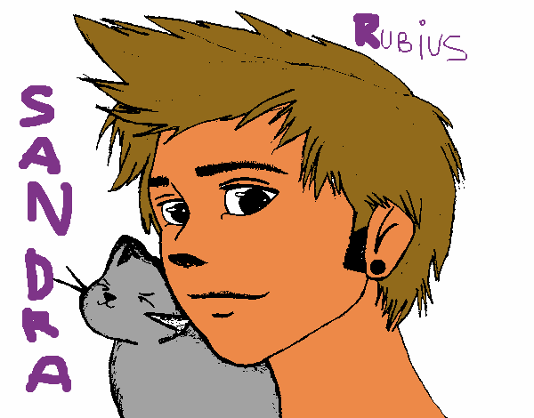 Dibujo El Rubius pintado por SANDRUSKY