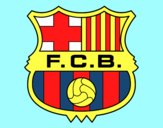 Dibujo Escudo del F.C. Barcelona pintado por meagan