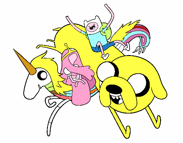 Finn y Jake con la Princesa Chicle