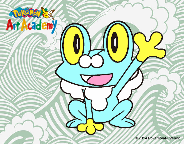 Froakie saludando