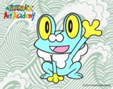 Froakie saludando