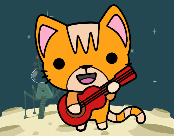 Gato guitarrista