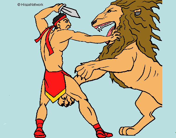 Gladiador contra león