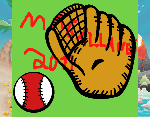 Guante y bola de béisbol