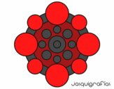 Dibujo Mandala con redondas pintado por macri