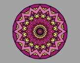 Dibujo Mandala creciente pintado por Vucky