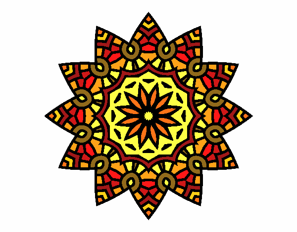 Mandala estrella floral