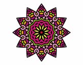 Dibujo Mandala estrella floral pintado por MarthaFavi