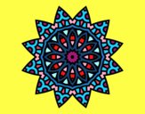 Dibujo Mandala estrella pintado por Vucky