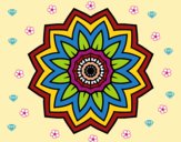 Dibujo Mandala flor de girasol pintado por linda423