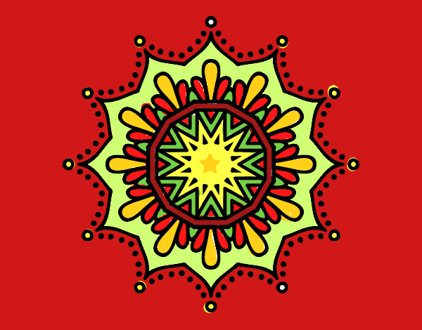 Mandala flor de nieve