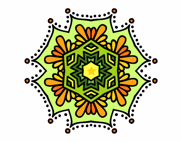 Mandala flor simétrica