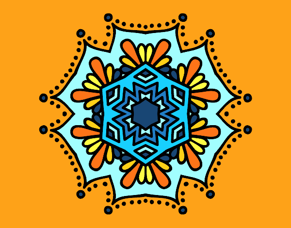 Mandala flor simétrica