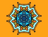 Dibujo Mandala flor simétrica pintado por Vucky