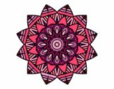 Dibujo Mandala frutal pintado por Vucky