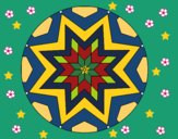 Dibujo Mandala mosaico estrella pintado por linda423