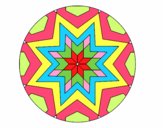 Dibujo Mandala mosaico estrella pintado por MarthaFavi