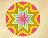 Dibujo Mandala mosaico estrella pintado por valemb