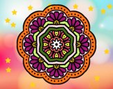 Dibujo Mandala mosaico modernista pintado por enylu