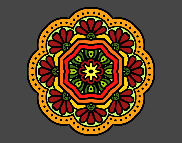 Mandala mosaico modernista