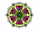 Dibujo Mandala simétrica pintado por Vucky