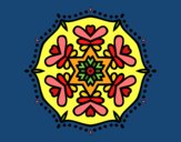 Dibujo Mandala simétrica pintado por Vucky