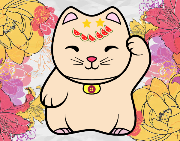 Maneki-neko blanco