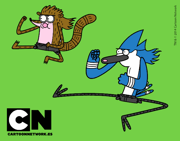 Mordecai y Rigby karatekas