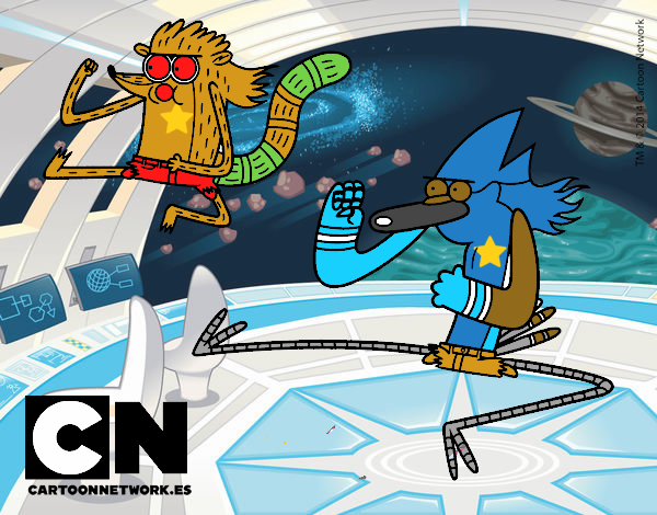 Mordecai y Rigby karatekas