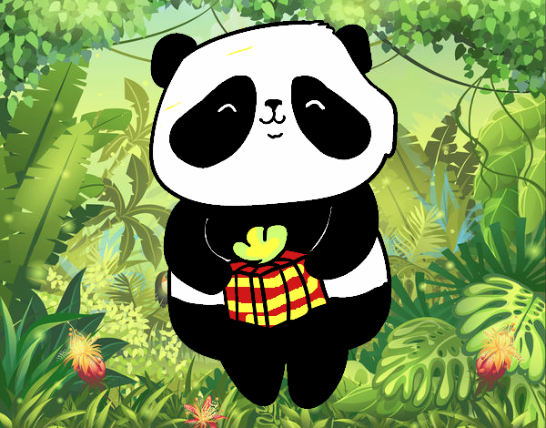 Panda con regalo