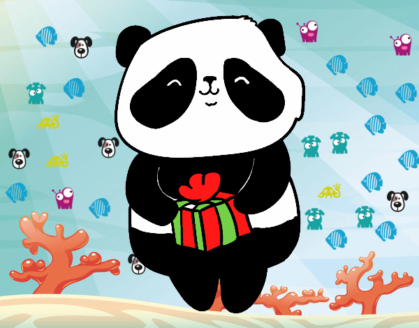 Panda con regalo