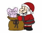 Santa Claus ofreciendo regalos