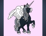 Dibujo Unicornio con alas pintado por CuteCake