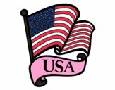 Dibujo Bandera de los Estados Unidos pintado por lalinda