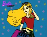 Dibujo Barbie con bolsas pintado por linda423