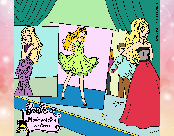 Dibujo Barbie, desfilando por la pasarela pintado por Ramon45