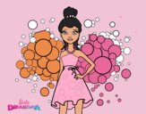 Dibujo Barbie Princesa Rosa pintado por jaquuelin