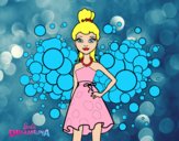 Dibujo Barbie Princesa Rosa pintado por VenturaVL