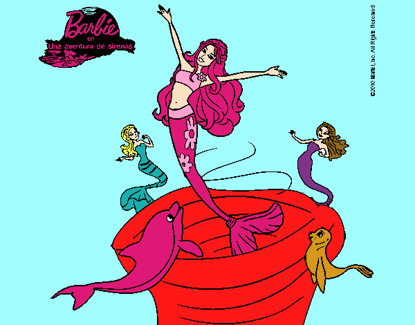 Barbie sirena contenta