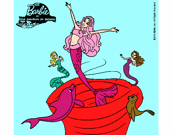 Barbie sirena contenta