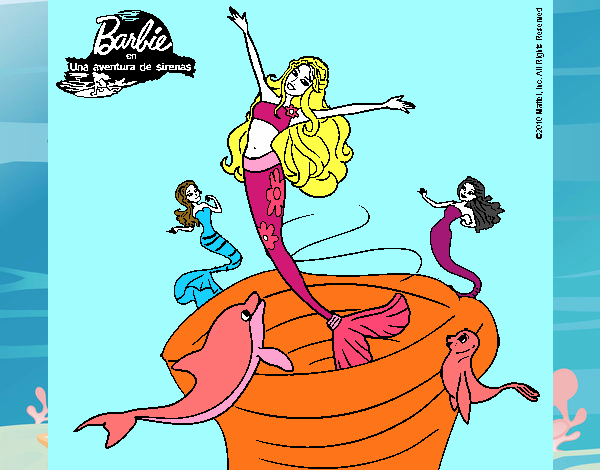 Barbie sirena contenta