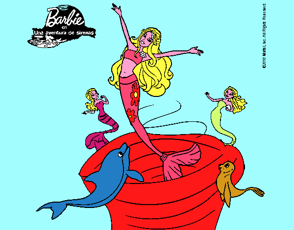 Barbie sirena contenta