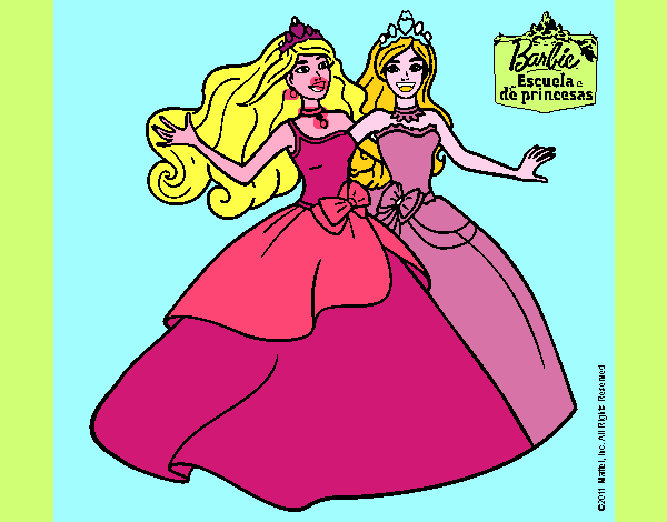 Barbie y su amiga súper felices