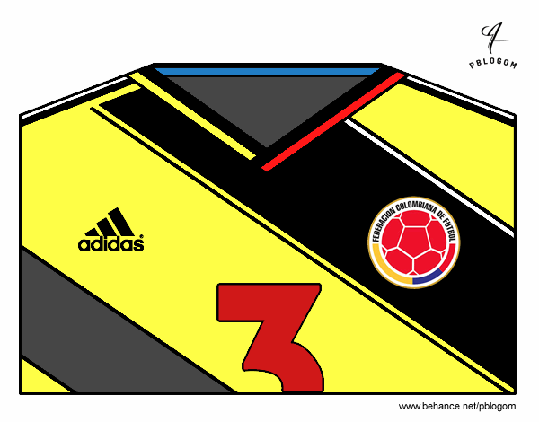 Camiseta del mundial de fútbol 2014 de Colombia