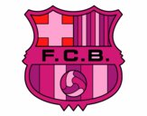 Dibujo Escudo del F.C. Barcelona pintado por meagan