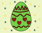Dibujo Huevo con corazones pintado por linda423