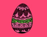 Huevo de Pascua estampado vegetal