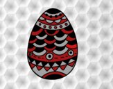 Dibujo Huevo de Pascua estilo japonés pintado por padillapp