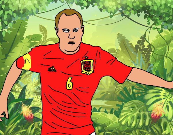 Iniesta con la Selección Española